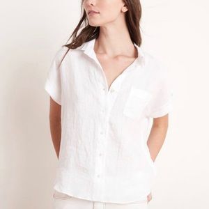 Linen Button Down Tee Shirt